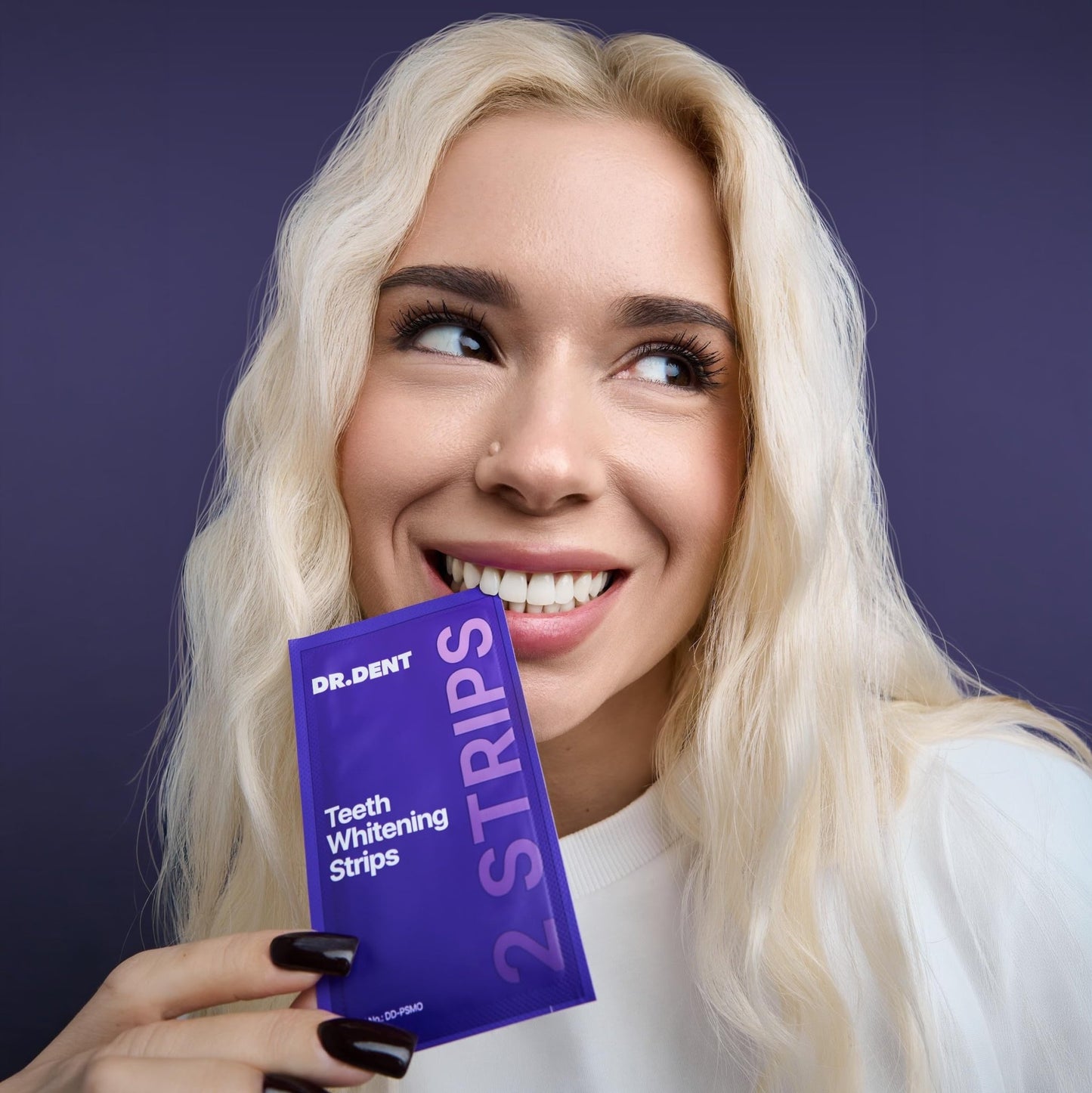 DRDENT Purple Teeth Whitening Strips 21 Treatments - Safe for Enamel - Non Sensitive Teeth Whitening - dailyvitalstore