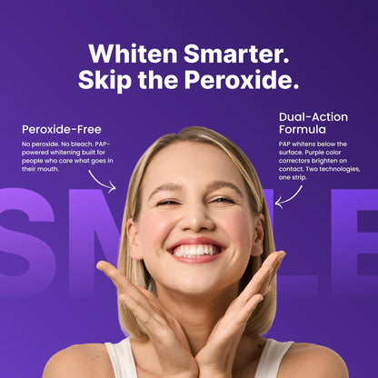 DRDENT Purple Teeth Whitening Strips 21 Treatments - Safe for Enamel - Non Sensitive Teeth Whitening - dailyvitalstore