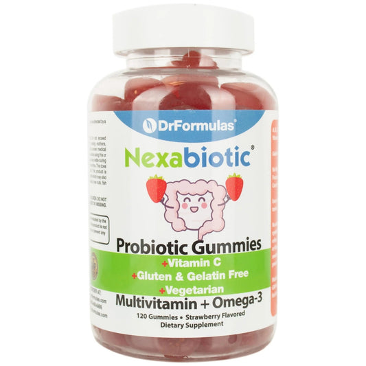 DrFormulas Multivitamin Gummies with Omega 3 and Probiotics for Kids and Adults with Vitamin C | Nexabiotic with Vitamin A, C, D3, E, B6, B12 - dailyvitalstore