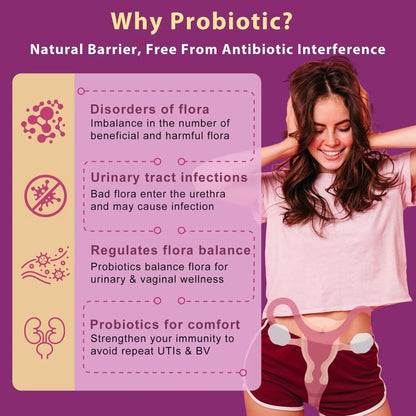 DRFOSTER Urinary Tract Health for Women, Vaginal Probiotics for Women pH Balance with D-Mannose, Cranberry, Probiotics and Prebiotics for Digestive Helath 90 Veggie Capsules - dailyvitalstore