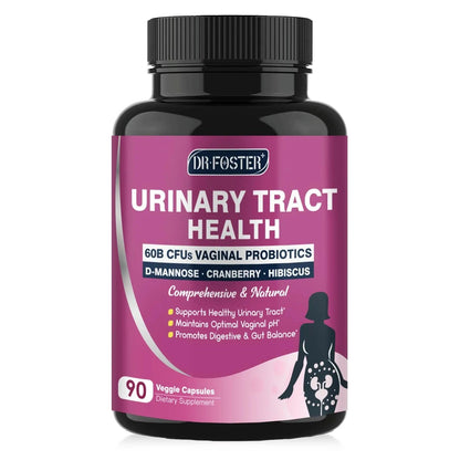 DRFOSTER Urinary Tract Health for Women, Vaginal Probiotics for Women pH Balance with D-Mannose, Cranberry, Probiotics and Prebiotics for Digestive Helath 90 Veggie Capsules - dailyvitalstore