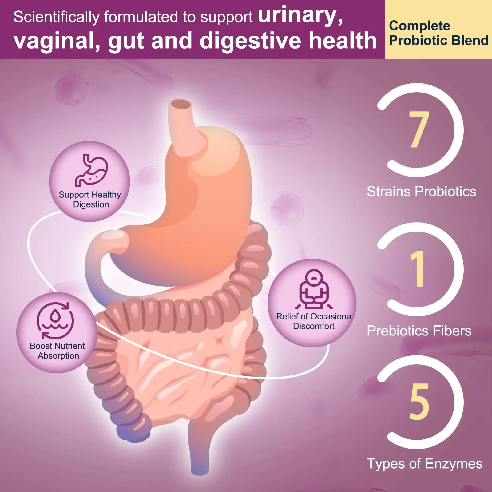 DRFOSTER Urinary Tract Health for Women, Vaginal Probiotics for Women pH Balance with D-Mannose, Cranberry, Probiotics and Prebiotics for Digestive Helath 90 Veggie Capsules - dailyvitalstore
