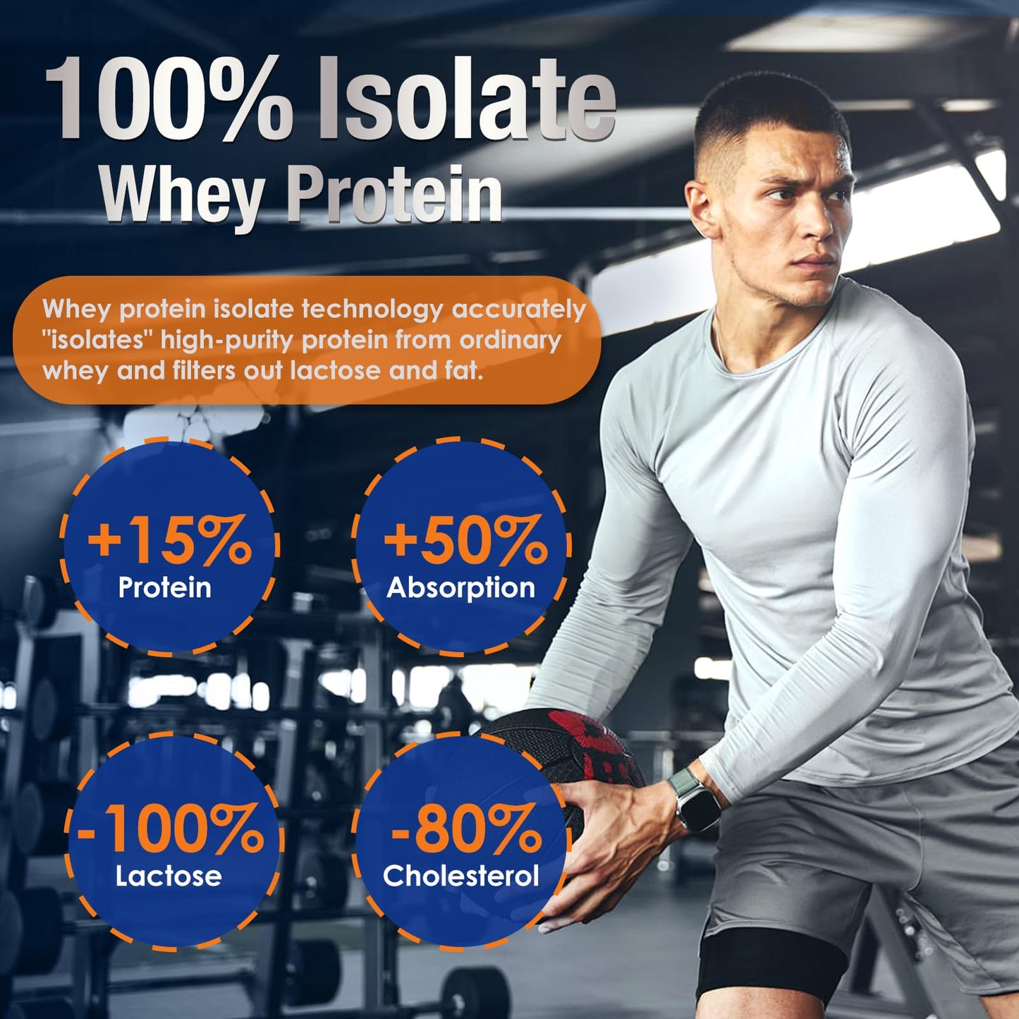 DRFOSTER Whey Protein Powder Isolate - Unflavored, Grass-Fed, 26g Protein & 6g BCAAs for Muscle Growth & Recovery - dailyvitalstore