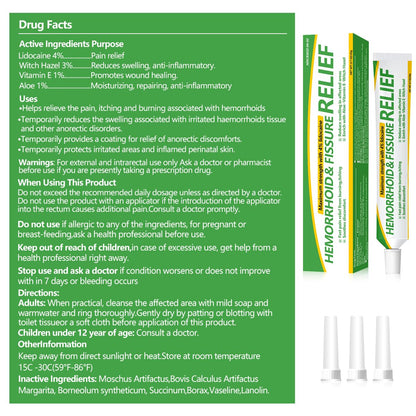 Dr.Goddyik Hemorrhoids and Fissure Relief Cream,Hemorrhoid Ointment for Hemorrhoid Treatment Fast Acting Relief of Pain, Swelling - dailyvitalstore