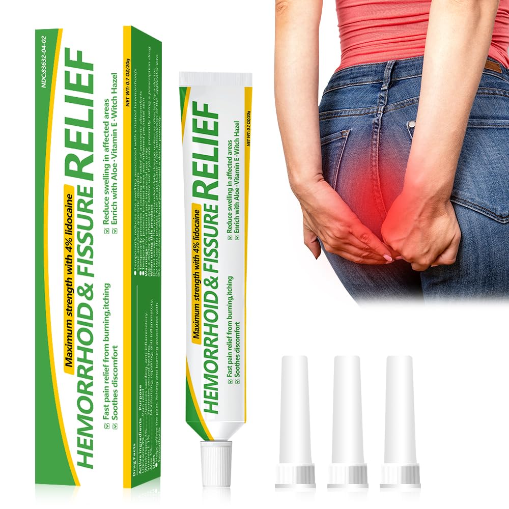 Dr.Goddyik Maximum Strength Hemorrhoid & Fissure Relief Cream Ointment with Aloe & Vitamin E - Fast Acting, Long Lasting Soothe for Itching, Burning & Fissures - dailyvitalstore