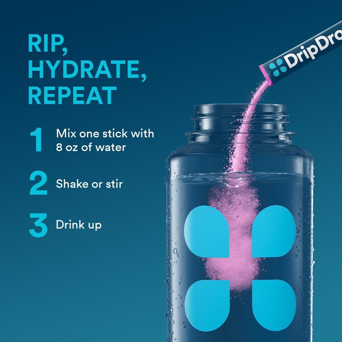 DripDrop Hydration Packets - Bold Variety Pack - Single Serve Electrolytes Powder Drink Mix - Watermelon, Berry, Lemon, Orange - dailyvitalstore