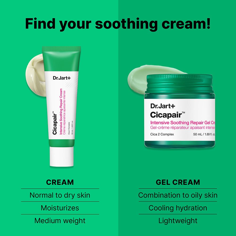 Dr.Jart+ Cicapair Sensitive Skin Korean Face Moisturizer for Redness and Barrier Repair with Centella Asiatica | Korean Skin Care | Travel Size, 0.51 Fl Oz - dailyvitalstore