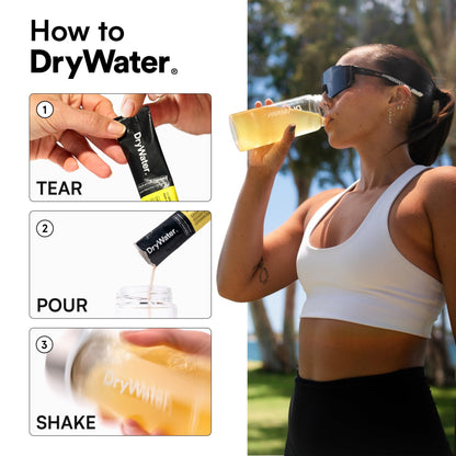 DryWater Electrolyte Powder Packets, Lemon Lime - Hydration Packets Drink Mix with Zero Added Sugar for Rehydration & Energy - 6 Key Electrolytes - dailyvitalstore