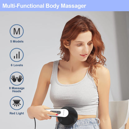 DS SAVORING Cellulite Massager with 8 Interchangeable Heads, Body Sculpting Machine for Lymphatic Drainage and Vibrating Fat Cellulite Remover, Portable and Easy to Use for Men and Women at Home - dailyvitalstore