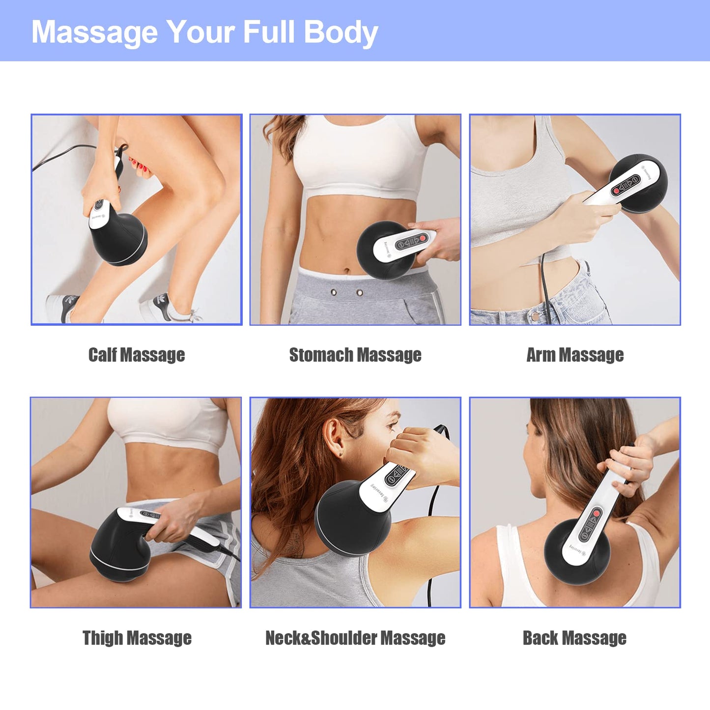 DS SAVORING Cellulite Massager with 8 Interchangeable Heads, Body Sculpting Machine for Lymphatic Drainage and Vibrating Fat Cellulite Remover, Portable and Easy to Use for Men and Women at Home - dailyvitalstore