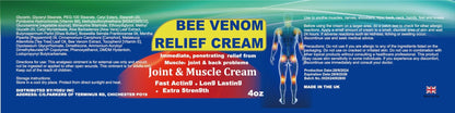 DUBOONAIO Bee Venom Joint Muscle Bone Cream, High Strength Fast Acting, Help for Back, Neck, Hand, Feet, Knee, Muscle, Shoulder, Wrist, Elbow, Hip, Nerve, Ankle, Foot Discomfort - dailyvitalstore