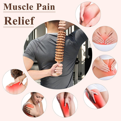 Dukucr 3Pcs Wood Therapy Massage Tools Lymphatic Drainage Massager Wooden Massager Body Sculpting Tools for Maderoterapia,Anti-Cellulite,Pain Relief(3-in-1 Massager) - dailyvitalstore