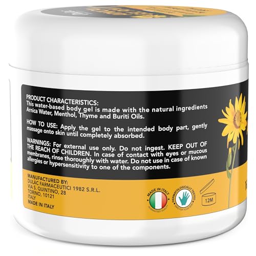 Dulac Arnica Body Massage Gel – Water-Based Cosmetic Massage Gel with Arnica Montana, Fast-Absorbing Lightweight Texture, Non-Greasy Feel, Dermatologically Tested, 16.9 fl oz - dailyvitalstore