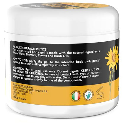 Dulac Arnica Body Massage Gel – Water-Based Cosmetic Massage Gel with Arnica Montana, Fast-Absorbing Lightweight Texture, Non-Greasy Feel, Dermatologically Tested, 16.9 fl oz - dailyvitalstore
