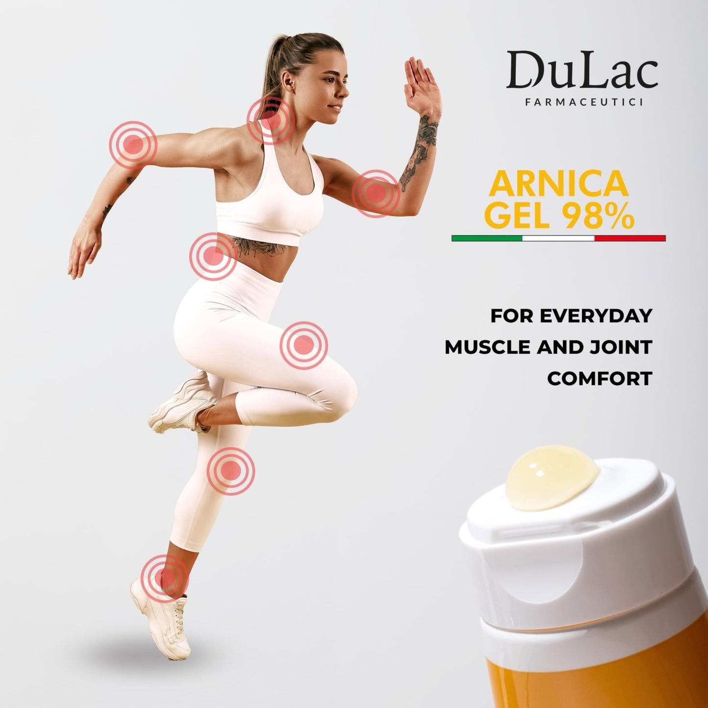 Dulac Arnica Body Massage Gel – Water-Based Cosmetic Massage Gel with Arnica Montana, Fast-Absorbing Lightweight Texture, Non-Greasy Feel, Dermatologically Tested, 3.38 Fl Oz - dailyvitalstore