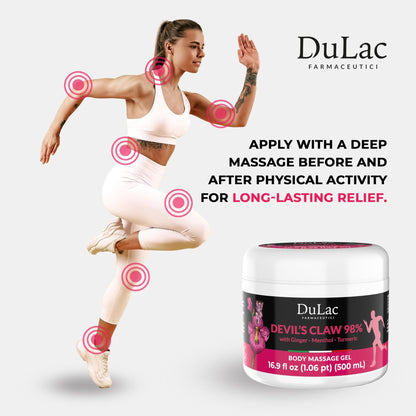Dulac - Devil's Claw 98% Cream Maximum Strength 16.9 Fl Oz, Natural Joint and Muscle Comfort Cream, Enriched with Menthol for Cool Effect - dailyvitalstore