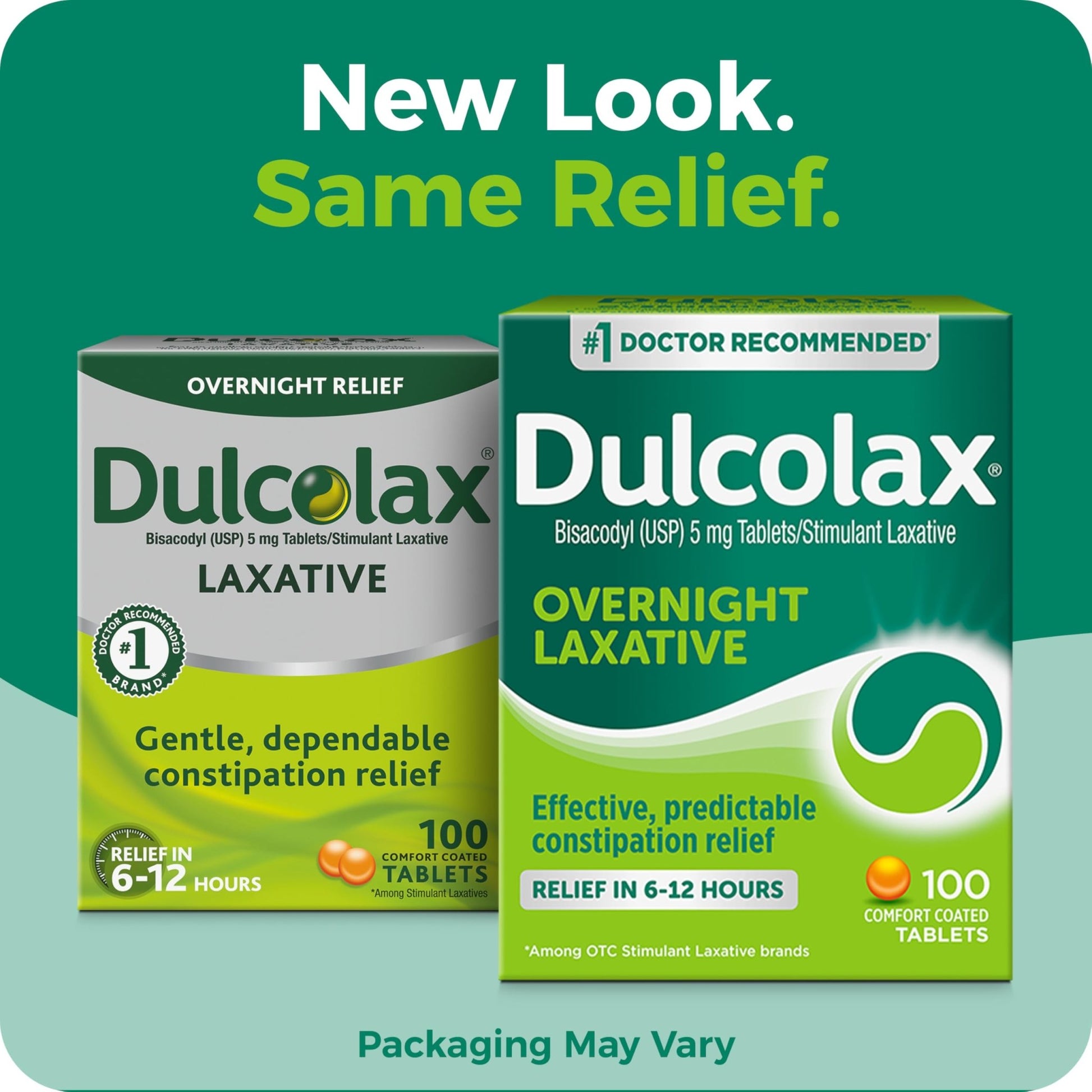 Dulcolax Stimulant Laxative Tablets, Predictable & Effective Constipation Relief, Relieves Straining & Bloating, Bisacodyl 5 mg, 100 Count - dailyvitalstore