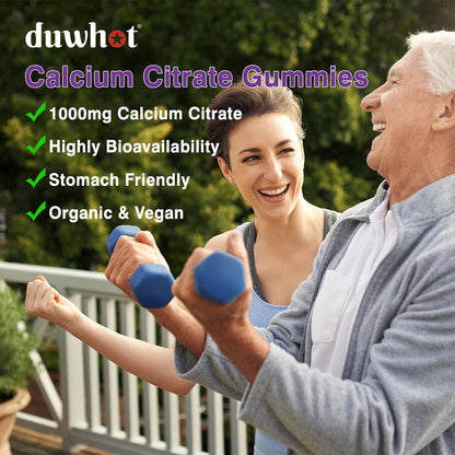 duwhot Calcium Citrate Gummies, Chewable Calcium Citrate 1000mg For Bone, Muscle & Immune Support, High Absorption Calcium Supplements for Women & Men - dailyvitalstore