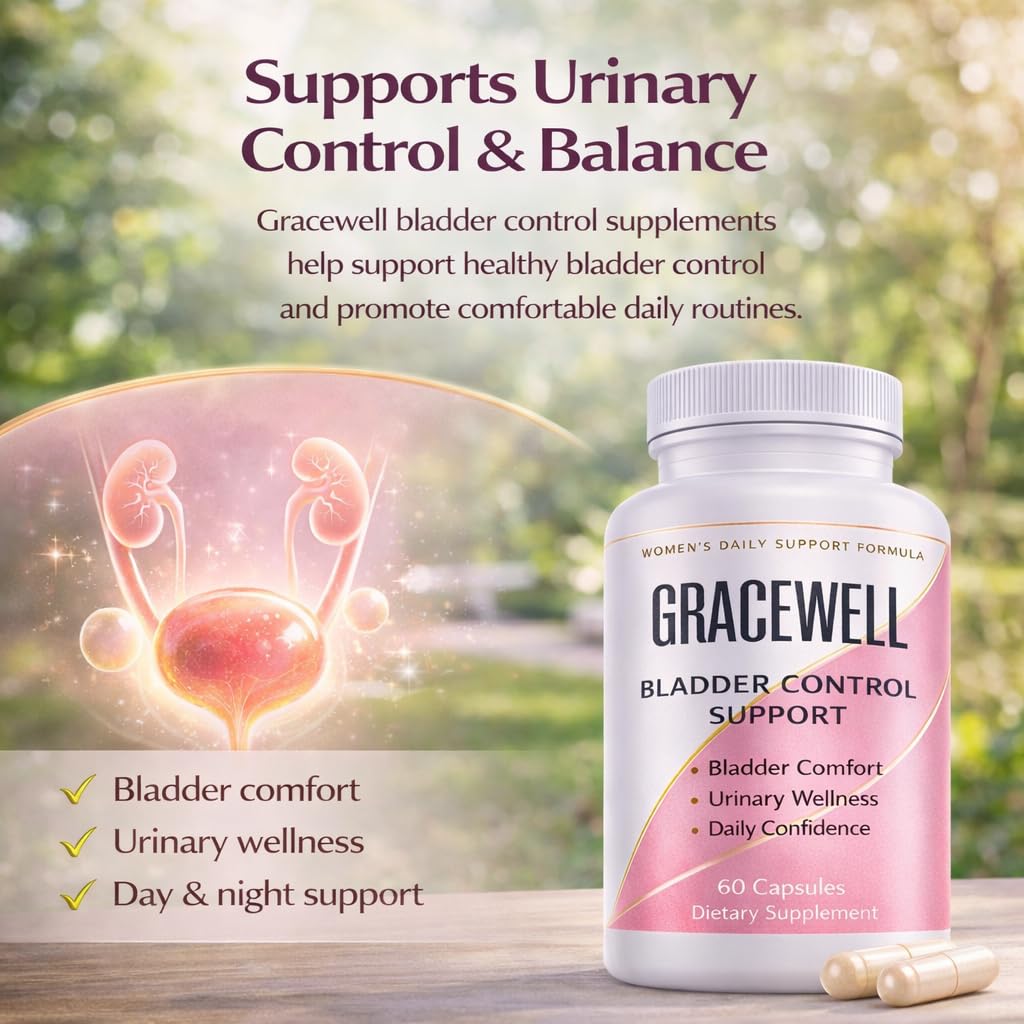 DXWXH Gracewell Bladder Wellness Supplement for Women & Men, Herbal Support with Asian Ginseng, Chinese Yam, Chinese Peony, Urinary Tract Health Formula, 60 Capsules (1) - dailyvitalstore