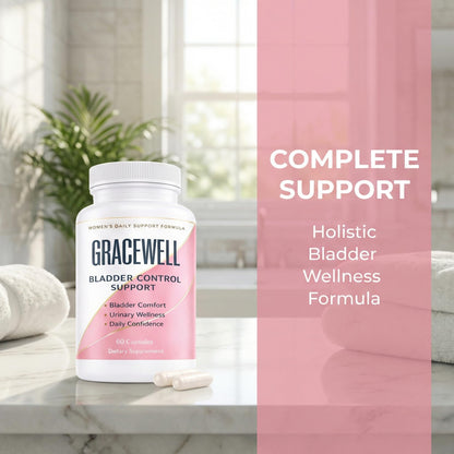 DXWXH Gracewell Bladder Wellness Supplement for Women & Men, Herbal Support with Asian Ginseng, Chinese Yam, Chinese Peony, Urinary Tract Health Formula, 60 Capsules (1) - dailyvitalstore