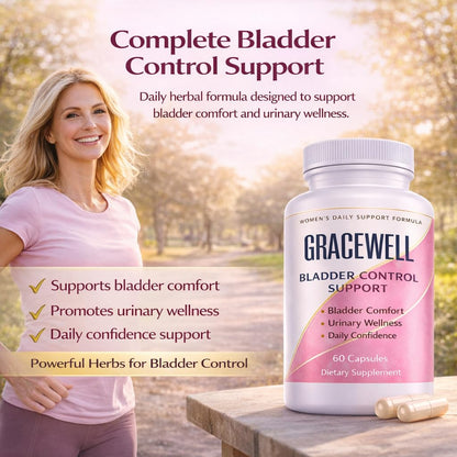 DXWXH Gracewell Bladder Wellness Supplement for Women & Men, Herbal Support with Asian Ginseng, Chinese Yam, Chinese Peony, Urinary Tract Health Formula, 60 Capsules (1) - dailyvitalstore