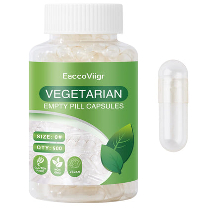 EaccoViigr Size 0 Empty Capsules - 500 Count Clear Empty Pill Capsules with Capsule Filling Kit, Fillable Vegan Vegetarian Capsule Empty for Vitamins, Easy for DIY Supplements - dailyvitalstore
