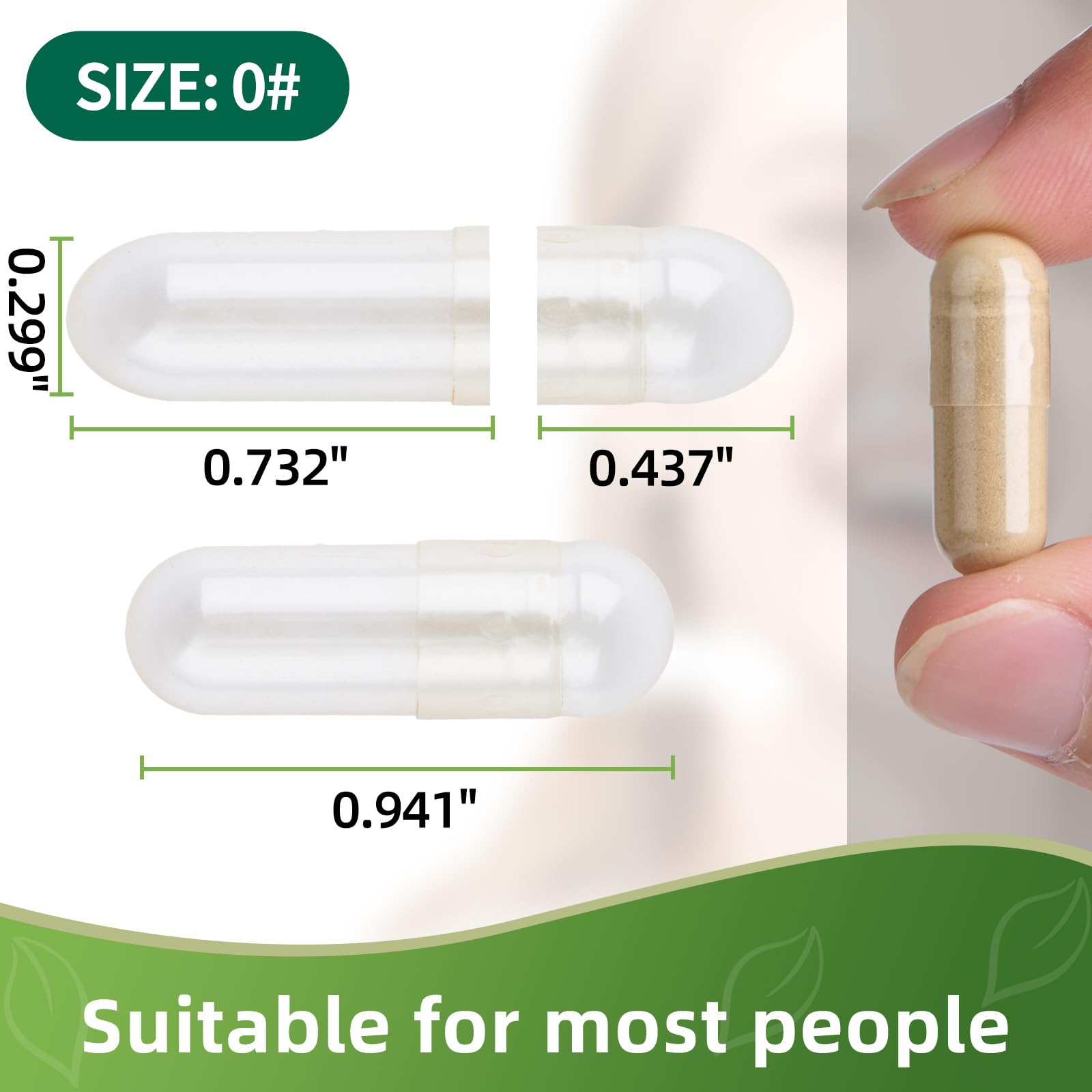 EaccoViigr Size 0 Empty Capsules - 500 Count Clear Empty Pill Capsules with Capsule Filling Kit, Fillable Vegan Vegetarian Capsule Empty for Vitamins, Easy for DIY Supplements - dailyvitalstore