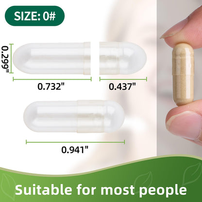 EaccoViigr Size 0 Empty Capsules - 500 Count Clear Empty Pill Capsules with Capsule Filling Kit, Fillable Vegan Vegetarian Capsule Empty for Vitamins, Easy for DIY Supplements - dailyvitalstore