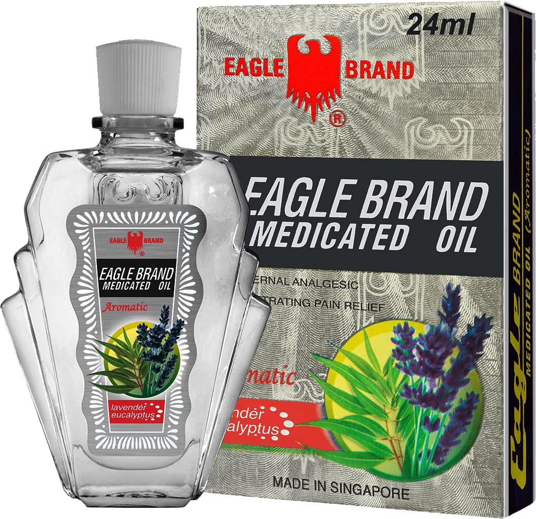 Eagle Brand Natural Aromatic Lavender Medicated Oil for Muscle Aches and Pains, Includes One Individual .8 oz. Bottle - dailyvitalstore