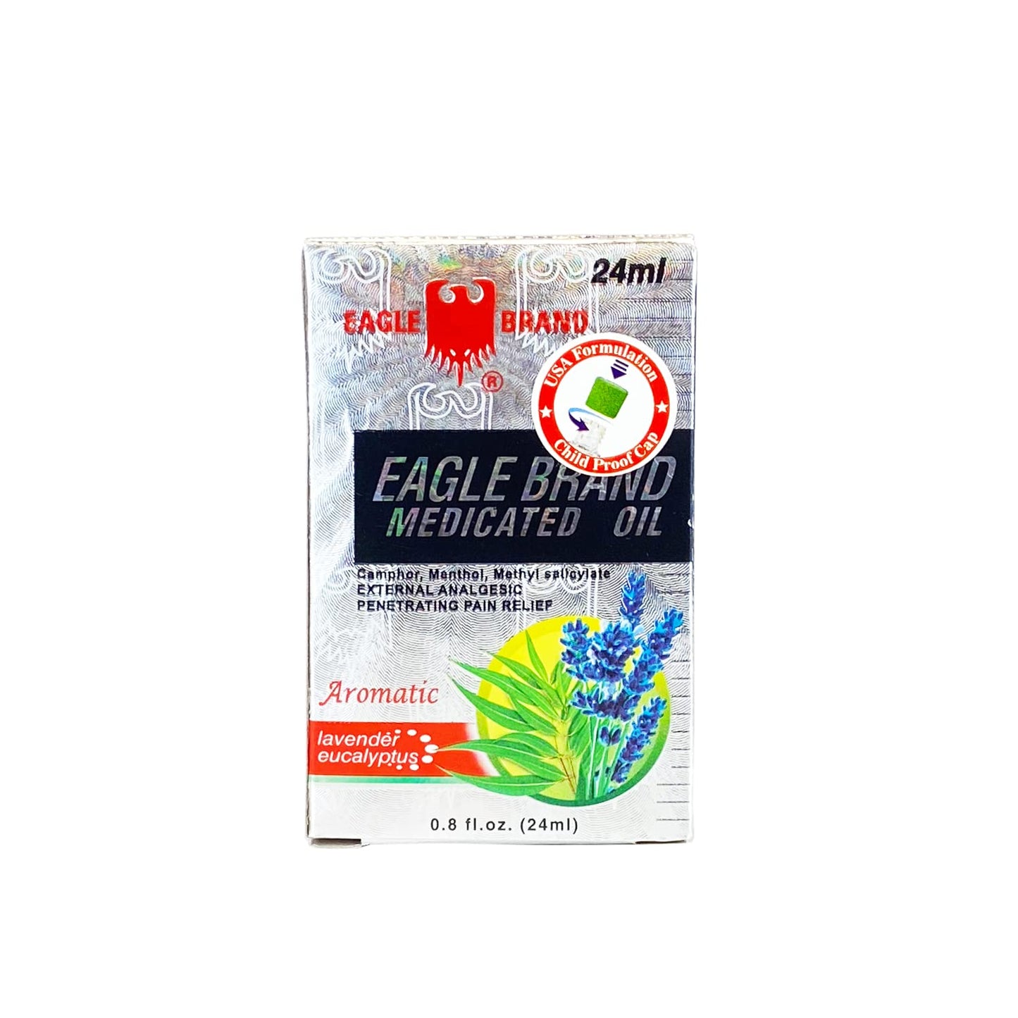 Eagle Brand Natural Aromatic Lavender Medicated Oil for Muscle Aches and Pains, Includes One Individual .8 oz. Bottle - dailyvitalstore