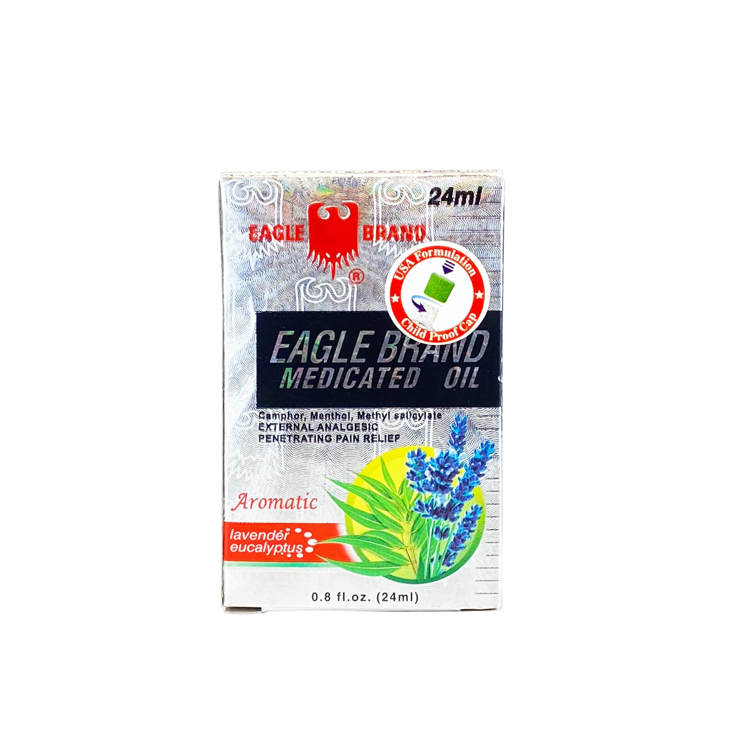 Eagle Brand Natural Aromatic Lavender Medicated Oil for Muscle Aches and Pains, Includes One Individual .8 oz. Bottle - dailyvitalstore