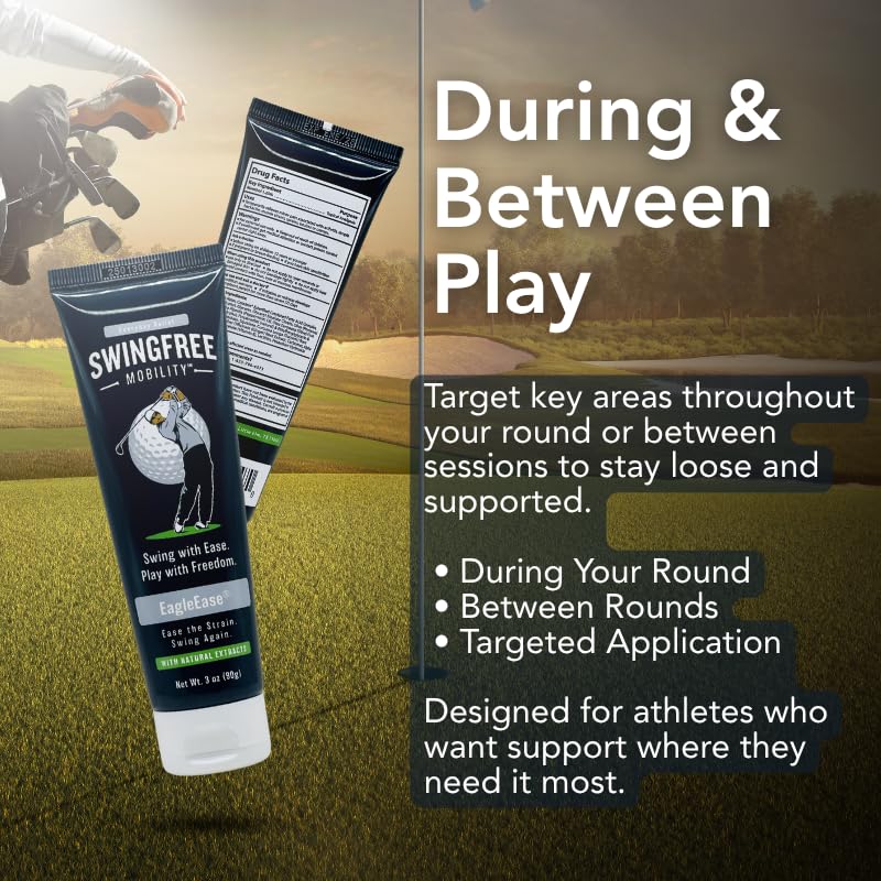 EagleEase – Targeted Joint Support Cream for Golfers & Athletes | Helps Support Elbows & Mobility During & After Play | Fast-Absorbing – 3 oz - dailyvitalstore