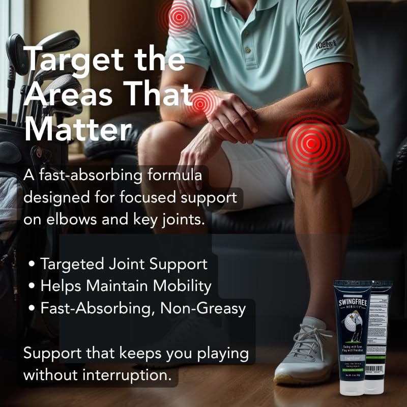 EagleEase – Targeted Joint Support Cream for Golfers & Athletes | Helps Support Elbows & Mobility During & After Play | Fast-Absorbing – 3 oz - dailyvitalstore