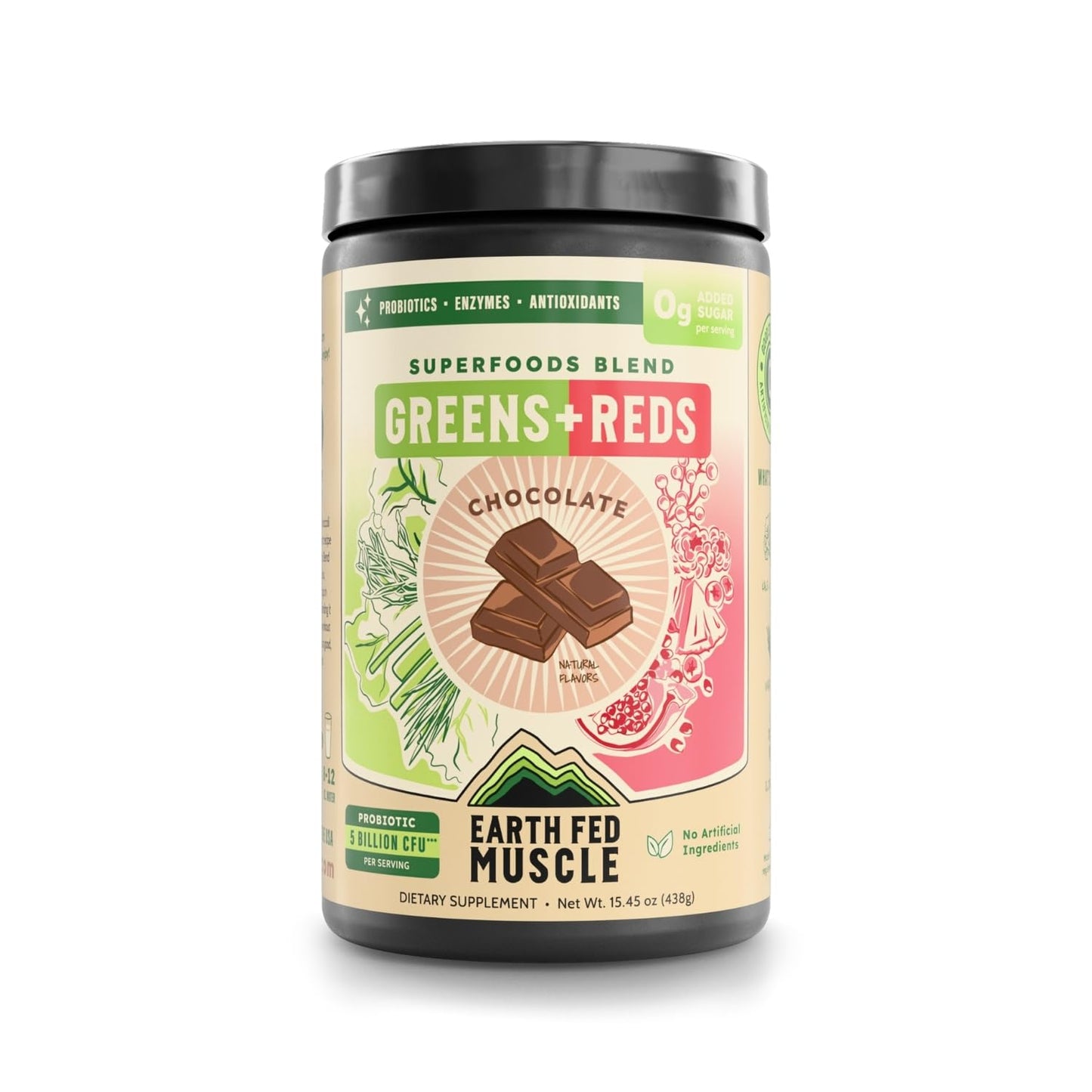 Earth Fed Muscle Chocolate Greens & Reds Superfood Blend - dailyvitalstore