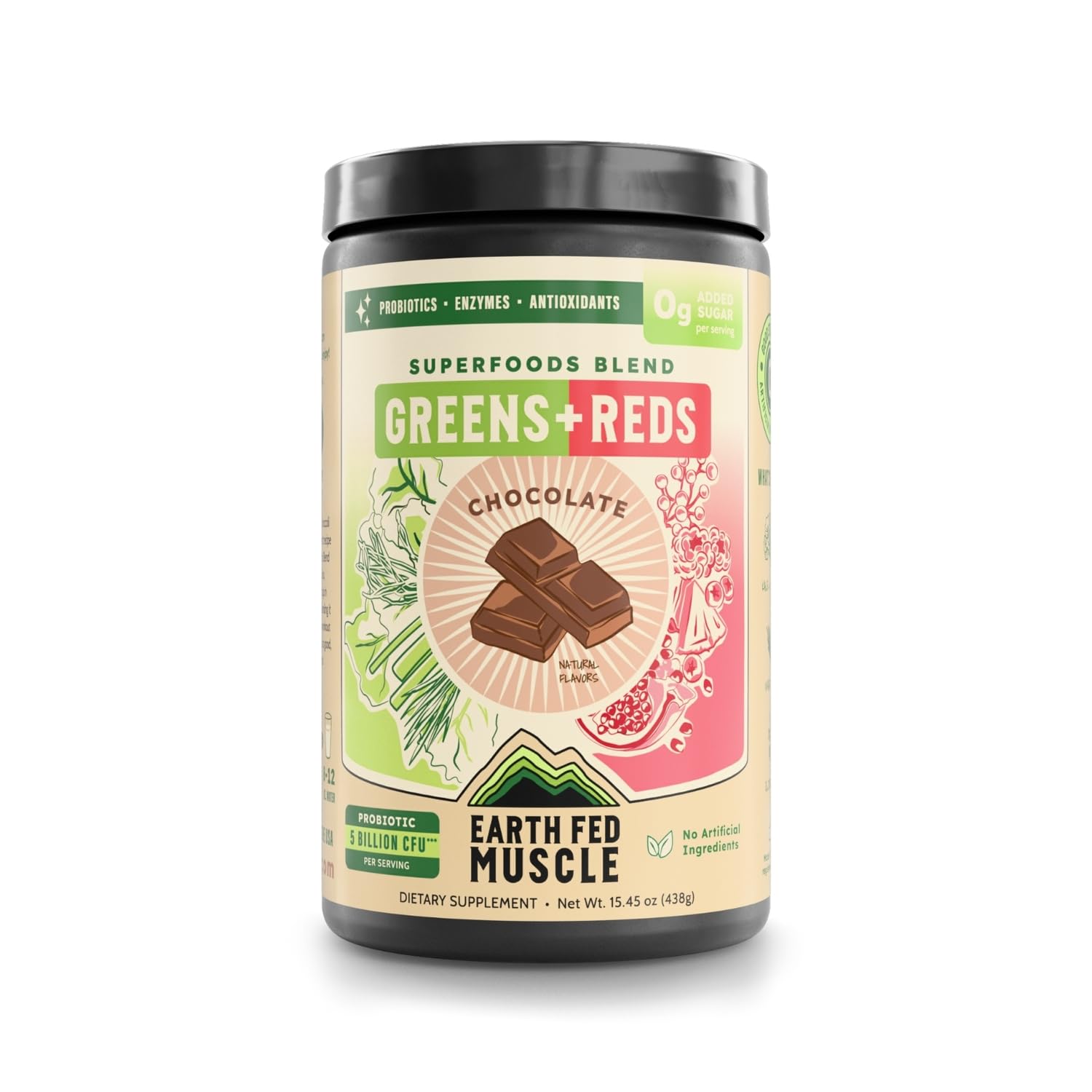 Earth Fed Muscle Chocolate Greens & Reds Superfood Blend - dailyvitalstore