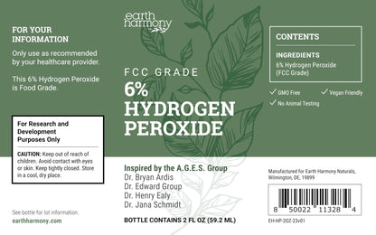 Earth Harmony Food Grade Hydrogen Peroxide 6% - dailyvitalstore
