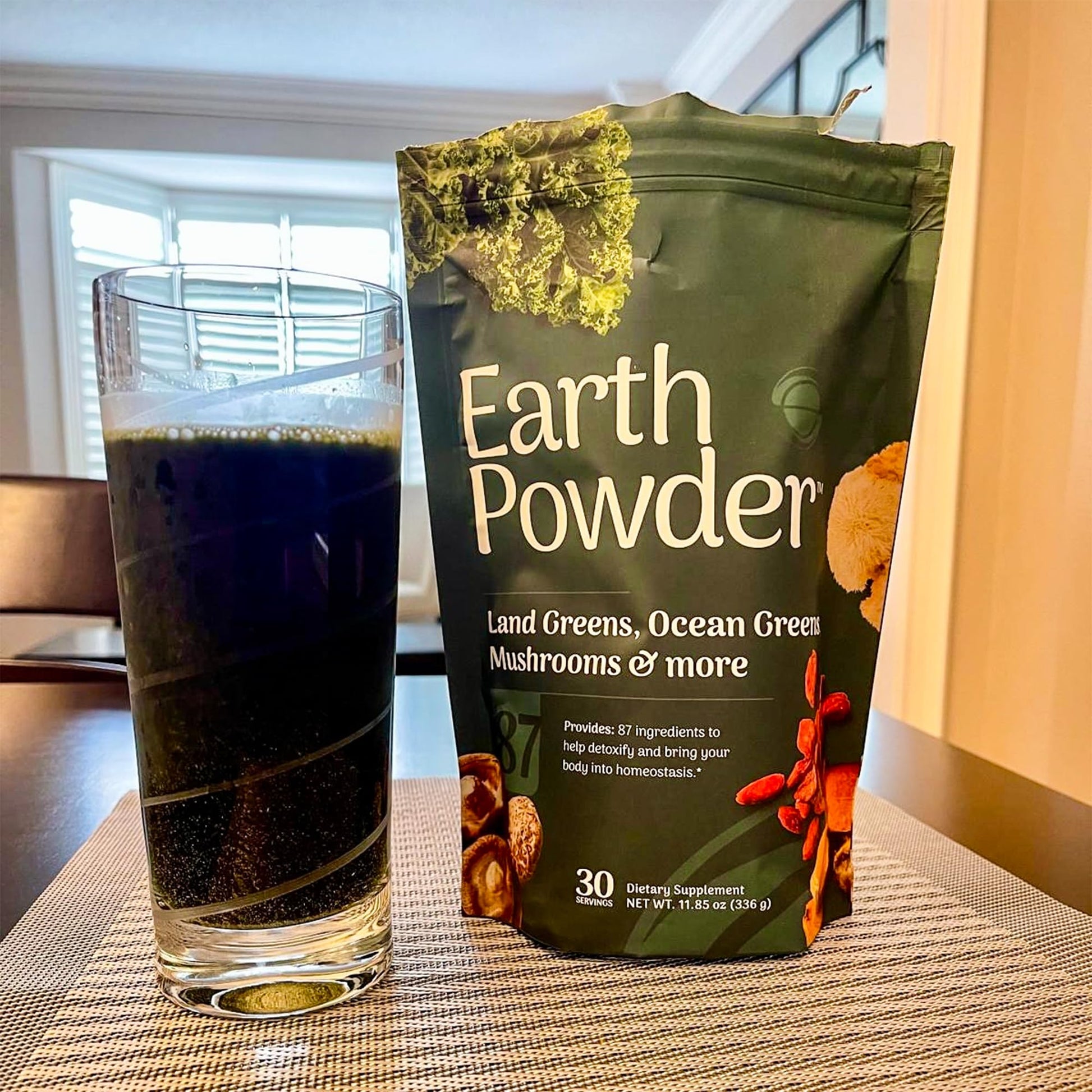 Earth Powder Daily Foundational Nutrition Supplement with 28 Greens & 10 Mushrooms | 87 Nutrients for Energy, Gut Health & Mental Clarity - dailyvitalstore