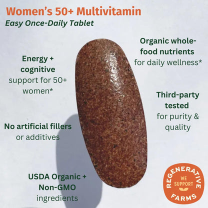 EarthFirst Organic Women's & Men's 50+ Once Daily Multi Bundle,19 Vitamins from Herbs & Superfoods, 30 Count - dailyvitalstore