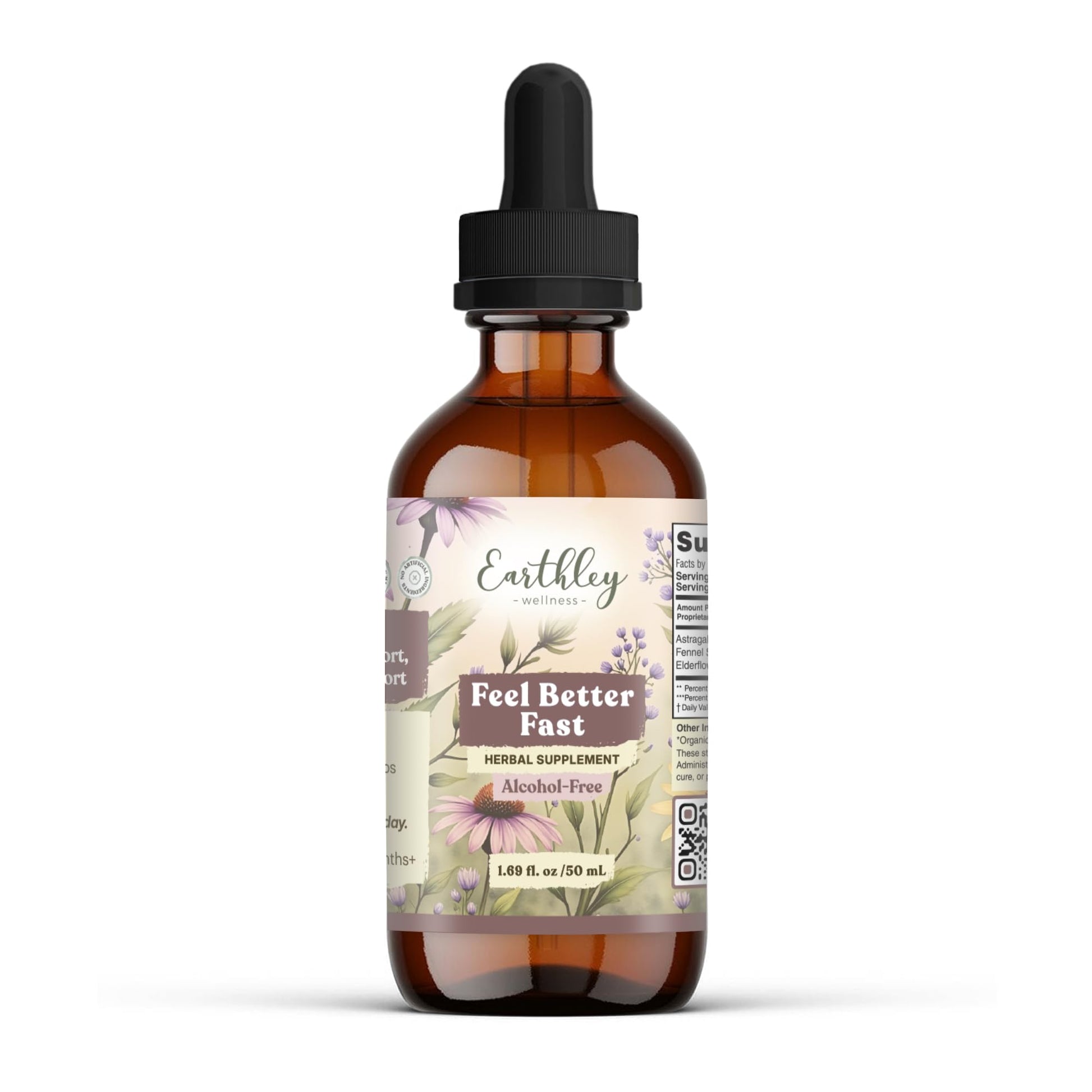 Earthley Wellness Feel Better Fast, All-Natural Relief for Minor Ailments, Organic Herbal Formula, Supports Immune & Digestive Health, Echinacea Root and More - dailyvitalstore