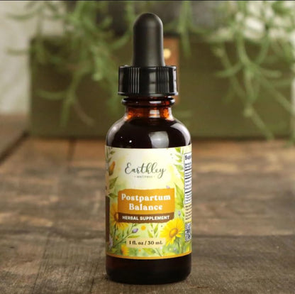 Earthley Wellness Postpartum Balance, Supports and Balances Female Hormones, Supports Postpartum Recovery, Smooths Out Mood Swings, Essential Herbs Like Dandelion Root, Catnip, & Alfalfa (2oz) - dailyvitalstore