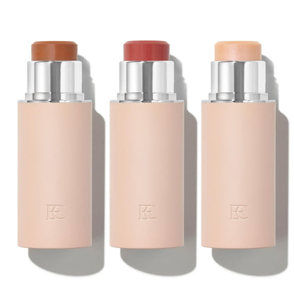 EarthsCure Glow Trio - 3 Piece Set: Bronzer, Blush, and Highlighter. Buildable Cream Sticks For a Luminous, Natural, and Youthful Look - dailyvitalstore