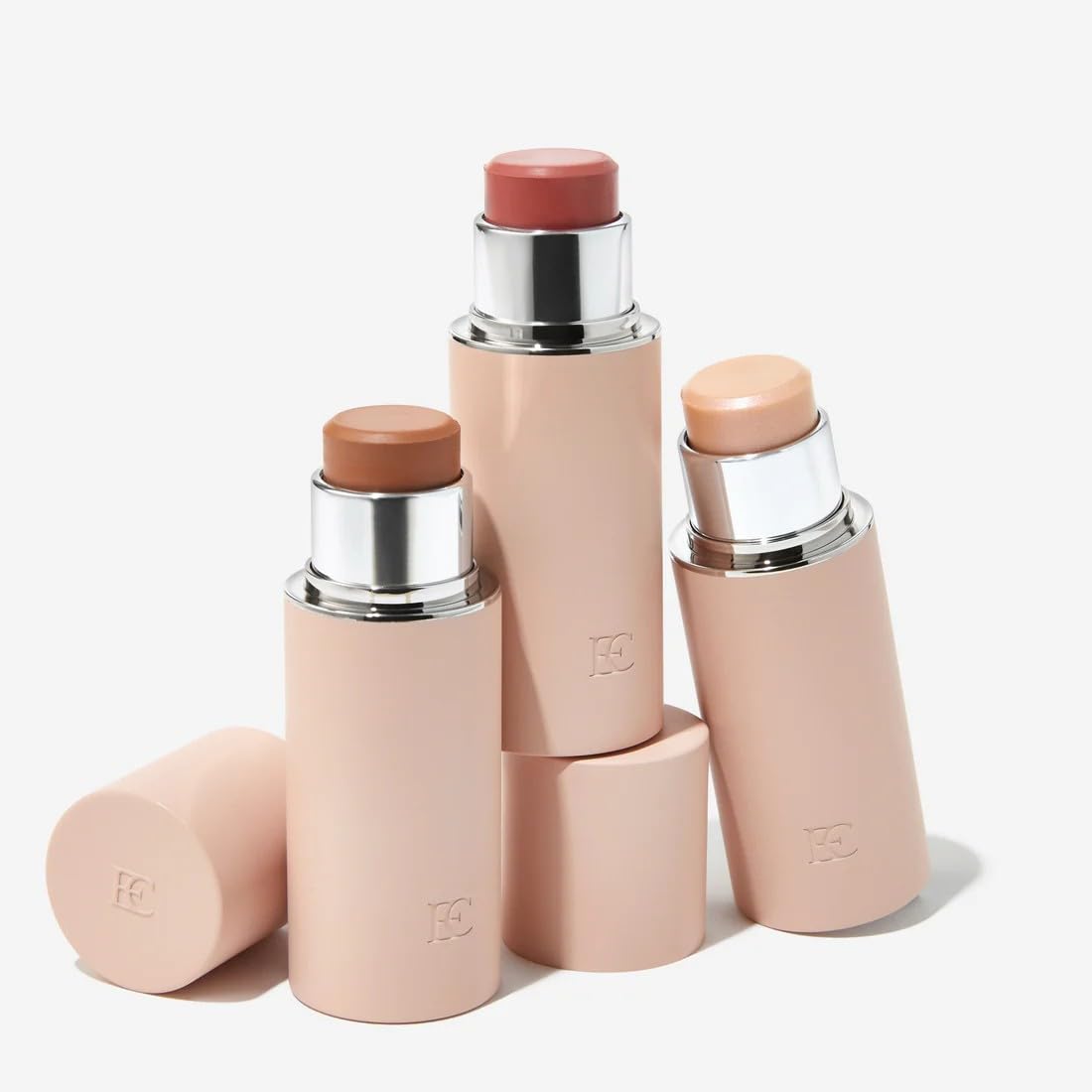 EarthsCure Glow Trio - 3 Piece Set: Bronzer, Blush, and Highlighter. Buildable Cream Sticks For a Luminous, Natural, and Youthful Look - dailyvitalstore