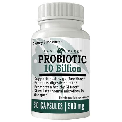 East Park Research d-Lenolate Probiotic Supplement | Probiotic 10 Billion CFUs Supports Gut & Digestive Health | Dietary Supplement Probiotics - dailyvitalstore