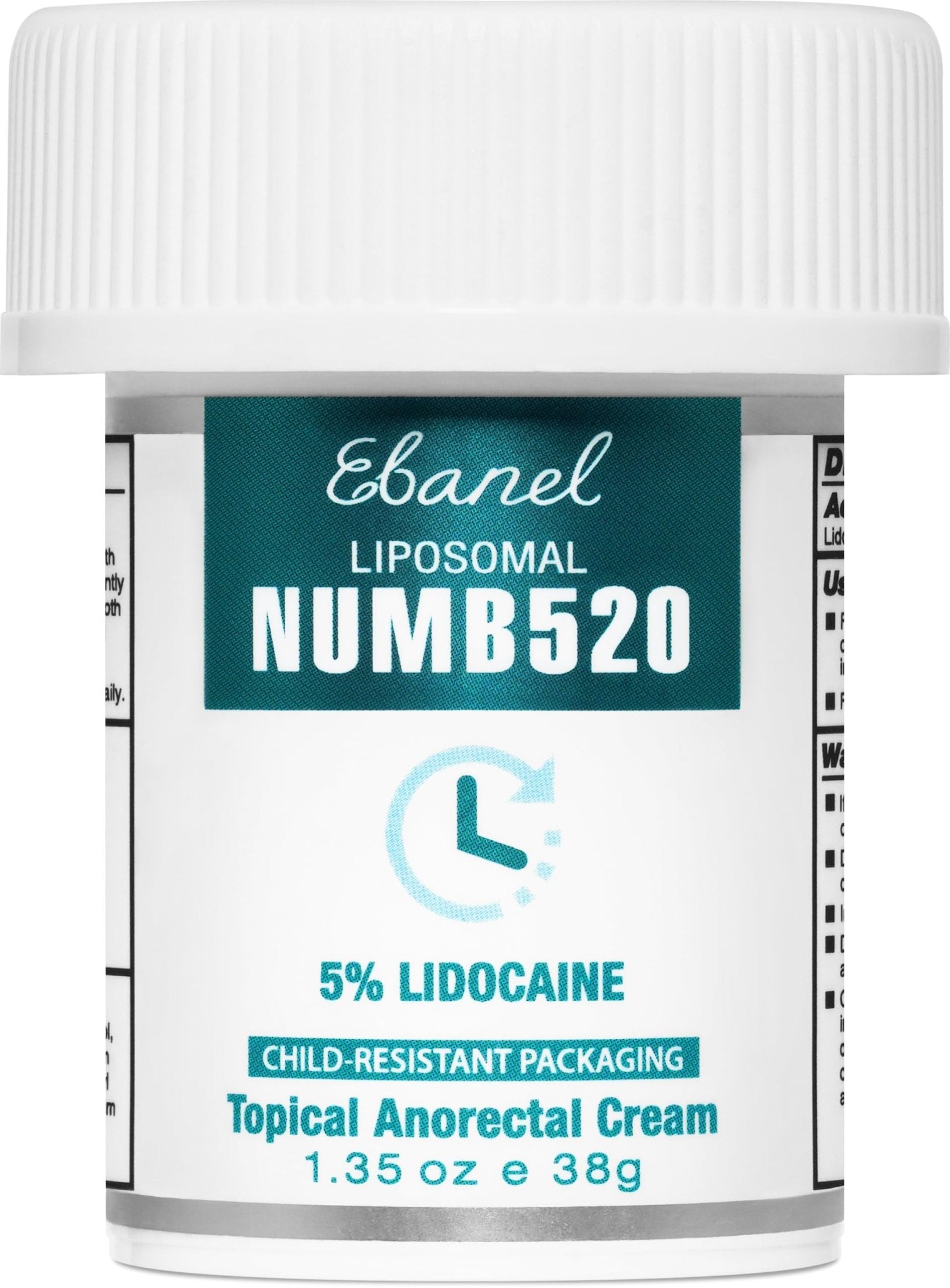 Ebanel 5% Lidocaine Numbing Cream, Pain Relief Burn Itch Numb Cream, Maximum Strength Topical Anesthetic with Allantoin, Vitamin E for Local and Anorectal Uses, Hemorrhoid Treatment, 1.35 Oz - dailyvitalstore