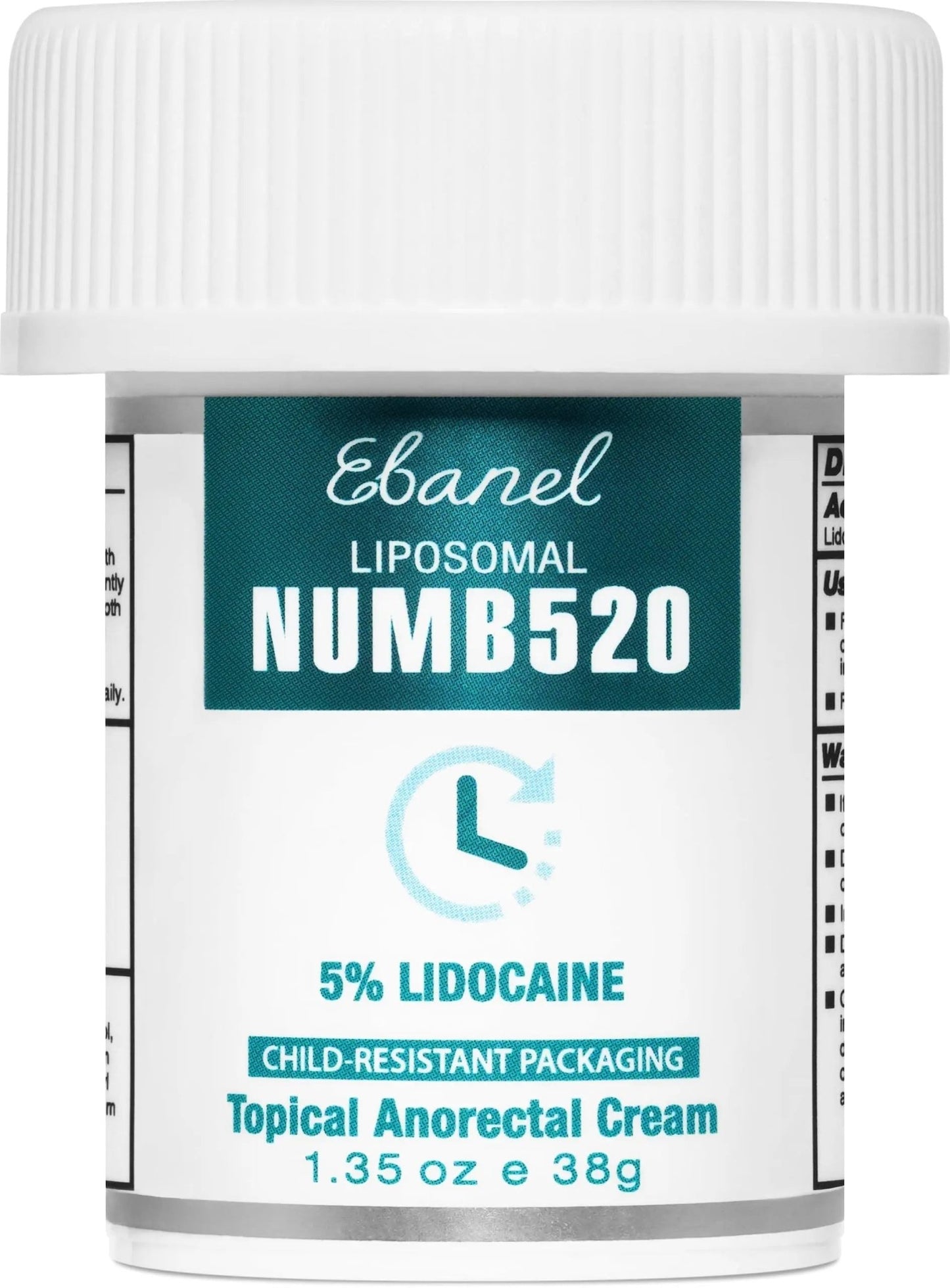 Ebanel 5% Lidocaine Numbing Cream, Pain Relief Burn Itch Numb Cream, Maximum Strength Topical Anesthetic with Allantoin, Vitamin E for Local and Anorectal Uses, Hemorrhoid Treatment, 1.35 Oz - dailyvitalstore