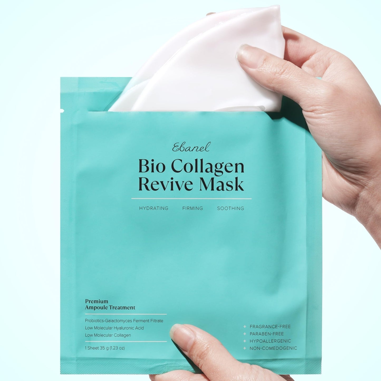 Ebanel Bio Collagen Face Mask, 4-Pack Hydrating Face Masks with 7 Peptides, Hyaluronic Acid, Niacinamide, Centella, Rose Water, Ceramide, and B5, Glass Skin Tightening and Lifting Korean Sheet Masks - dailyvitalstore