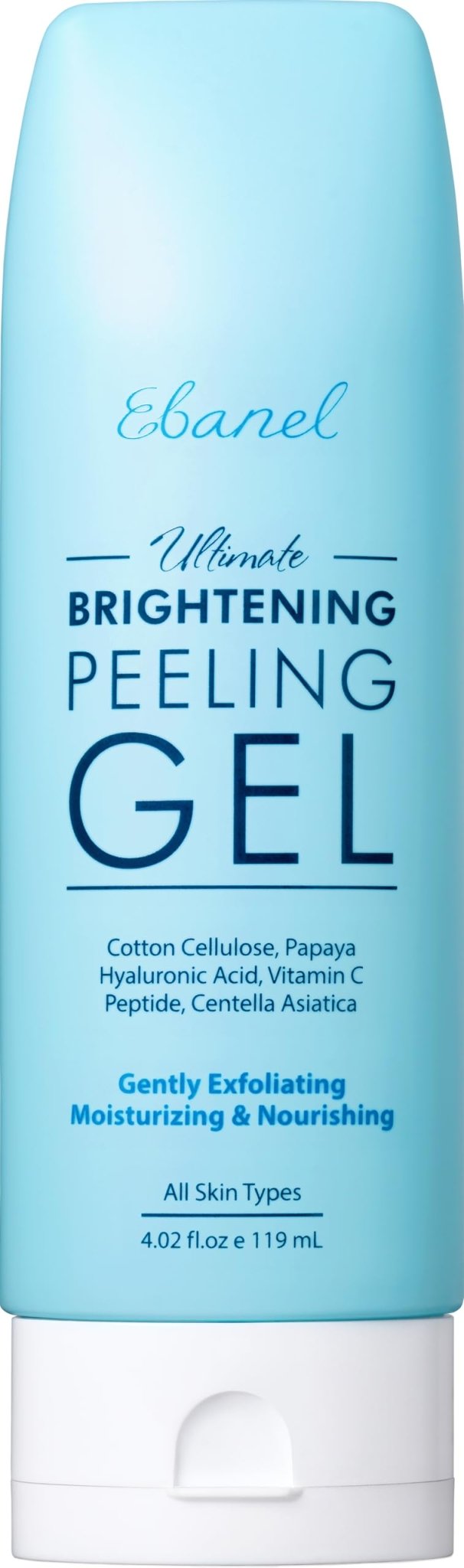 Ebanel Brightening Peeling Gel with Cotton Cellulose, Rice, Papaya, Centella, Hyaluronic Acid for Face and Body, Gentle Exfoliating Face Scrub Gel Peel Wash, Deep Pore Cleanser Minimizer Exfoliator - dailyvitalstore