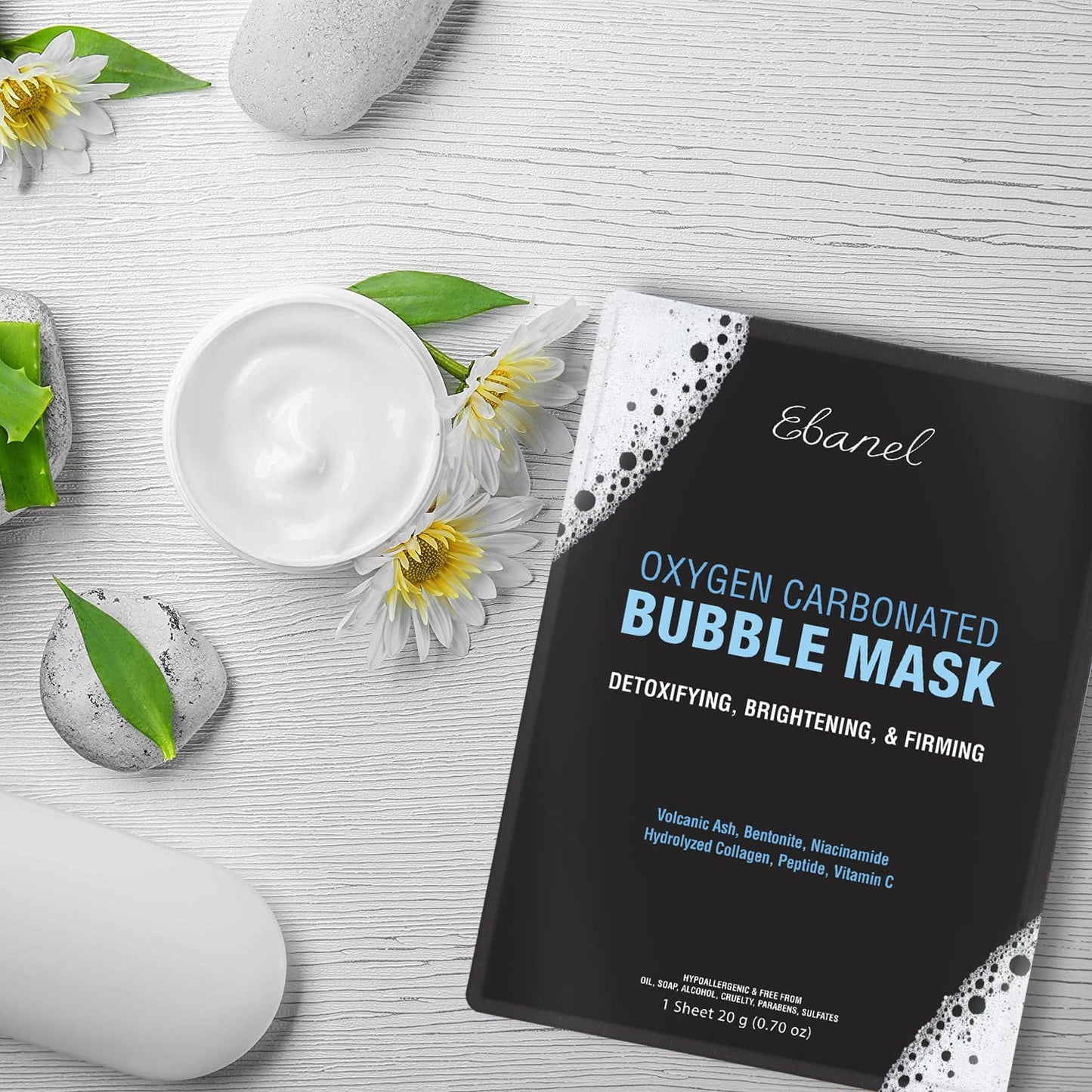 Ebanel Bundle of 10 Pack Bubble Clay Masks, and 2.5% Retinol Serum - dailyvitalstore