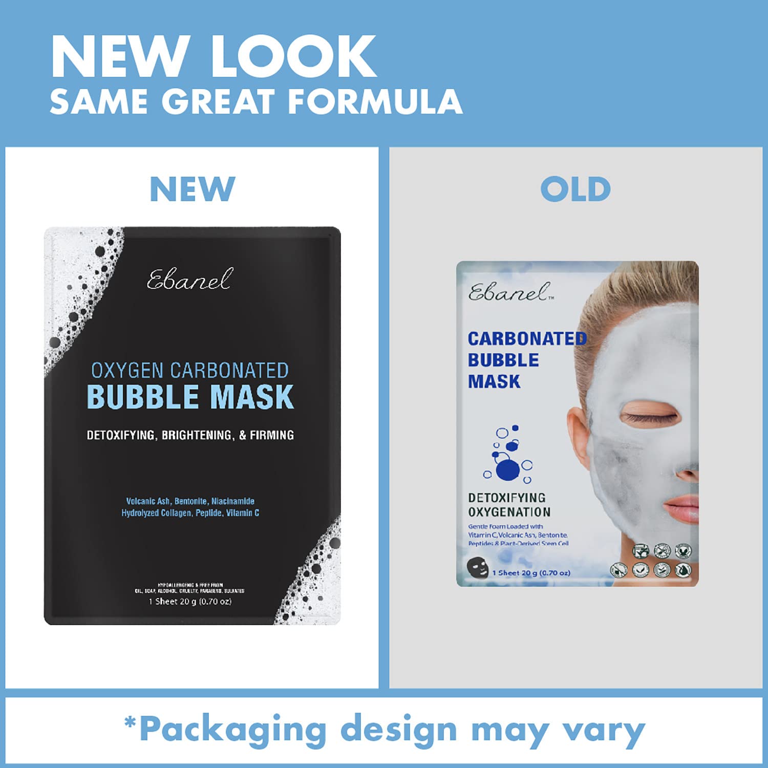 Ebanel Bundle of 15-Pack Collagen Face Mask, and 10-Pack Carbonated Bubble Clay Mask - dailyvitalstore