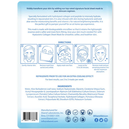 Ebanel Bundle of 15-Pack Collagen Face Mask, and Charcoal Peel Off Face Mask - dailyvitalstore